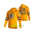Boston Bruins Brad Marchand 63 2020-21 Reverse Retro Gelb Dicker Kapuzenpullover