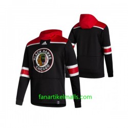 Chicago Blackhawks 2020-21 Reverse Retro Schwarz Dicker Kapuzenpullover Chicago Blackhawks 2020-21 Reverse Retro Schwarz Dicker Kapuzenpullover