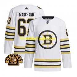 Boston Bruins Trikot Brad Marchand 63 Adidas 100th Anniversary Away Weiß Authentic Boston Bruins Trikot Brad Marchand 63 Adidas 100th Anniversary Away Weiß Authentic