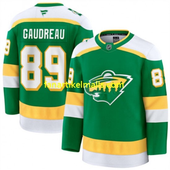 Minnesota Wild Trikot Frederick Gaudreau 89 Adidas 2023-2024 Alternate Grün Authentic