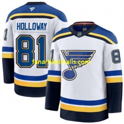 St. Louis Blues Trikot Dylan Holloway 81 Fanatics 2024-2025 Away Weiß Authentic