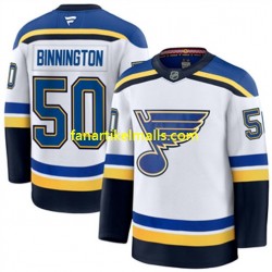 St. Louis Blues Trikot Jordan Binnington 50 Fanatics 2024-2025 Away Weiß Authentic
