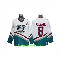 Anaheim Ducks Trikot Mighty Ducks Teemu Selanne 8 CCM Throwback Weiß Authentic Anaheim Ducks Trikot Mighty Ducks Teemu Selanne 8 CCM Throwback Weiß Authentic