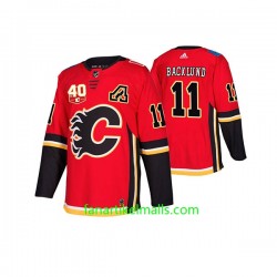 Calgary Flames Trikot Mikael Backlund 11 Adidas 40th Anniversary 2019-2020 Rot Authentic