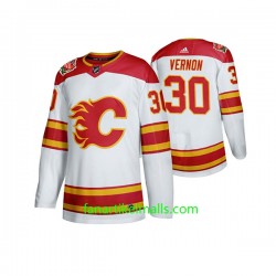 Calgary Flames Trikot Mike Vernon 30 Adidas 2019 Heritage Classic Weiß Authentic
