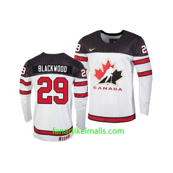 Kanada Trikot Team Mackenzie Blackwood 29 Nike 2019 IIHF World Championship Weiß Authentic Kanada Trikot Team Mackenzie Blackwood 29 Nike 2019 IIHF World Championship Weiß Authentic