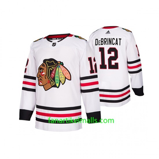 Chicago Blackhawks Trikot Alex DeBrincat 12 Adidas 2019-20 Weiß Authentic