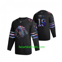 Chicago Blackhawks Trikot Jonathan Toews 19 2021-22 Iridescent Holographic Schwarz Authentic Chicago Blackhawks Trikot Jonathan Toews 19 2021-22 Iridescent Holographic Schwarz Authentic