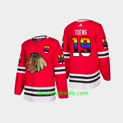 Chicago Blackhawks Trikot Jonathan Toews 19 Adidas 2021 Pride Night LGBTQ Rot Authentic Chicago Blackhawks Trikot Jonathan Toews 19 Adidas 2021 Pride Night LGBTQ Rot Authentic