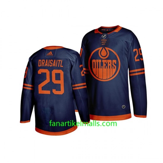 Edmonton Oilers Trikot Leon Draisaitl 29 Adidas 2019-20 Blau Authentic