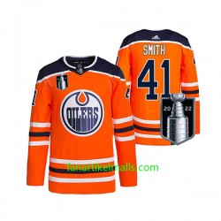 Edmonton Oilers Trikot Mike Smith 41 Adidas 2022 Stanley Cup Orange Authentic Edmonton Oilers Trikot Mike Smith 41 Adidas 2022 Stanley Cup Orange Authentic