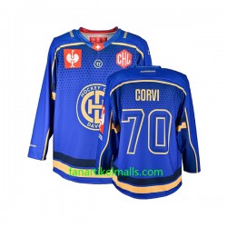 HC Davos Trikot Enzo Corvi 70 CHL Blau Authentic HC Davos Trikot Enzo Corvi 70 CHL Blau Authentic