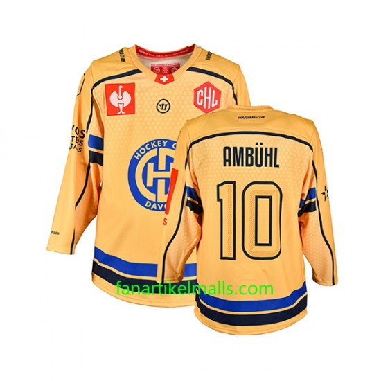HC Davos Trikot Andres Ambuhl 10 CHL Gelb Authentic HC Davos Trikot Andres Ambuhl 10 CHL Gelb Authentic