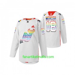 New Jersey Devils Trikot Dawson Mercer 18 Adidas 2022 Pride Night LGBTQ Weiß Authentic New Jersey Devils Trikot Dawson Mercer 18 Adidas 2022 Pride Night LGBTQ Weiß Authentic