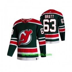 New Jersey Devils Trikot Jesper Bratt 63 Adidas 2021 Reverse Retro Authentic New Jersey Devils Trikot Jesper Bratt 63 Adidas 2021 Reverse Retro Authentic
