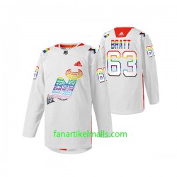New Jersey Devils Trikot Jesper Bratt 63 Adidas 2022 Pride Night LGBTQ Weiß Authentic New Jersey Devils Trikot Jesper Bratt 63 Adidas 2022 Pride Night LGBTQ Weiß Authentic