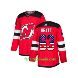 New Jersey Devils Trikot Jesper Bratt 63 Adidas USA Flag Authentic New Jersey Devils Trikot Jesper Bratt 63 Adidas USA Flag Authentic