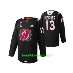 New Jersey Devils Trikot Nico Hischier 13 Adidas 2022 Hispanic Heritage Night Schwarz Authentic New Jersey Devils Trikot Nico Hischier 13 Adidas 2022 Hispanic Heritage Night Schwarz Authentic