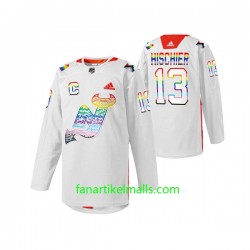 New Jersey Devils Trikot Nico Hischier 13 Adidas 2022 Pride Night LGBTQ Weiß Authentic New Jersey Devils Trikot Nico Hischier 13 Adidas 2022 Pride Night LGBTQ Weiß Authentic