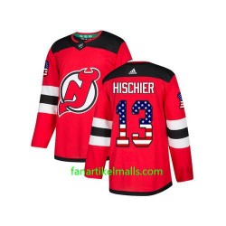 New Jersey Devils Trikot Nico Hischier 13 Adidas USA Flag Authentic New Jersey Devils Trikot Nico Hischier 13 Adidas USA Flag Authentic