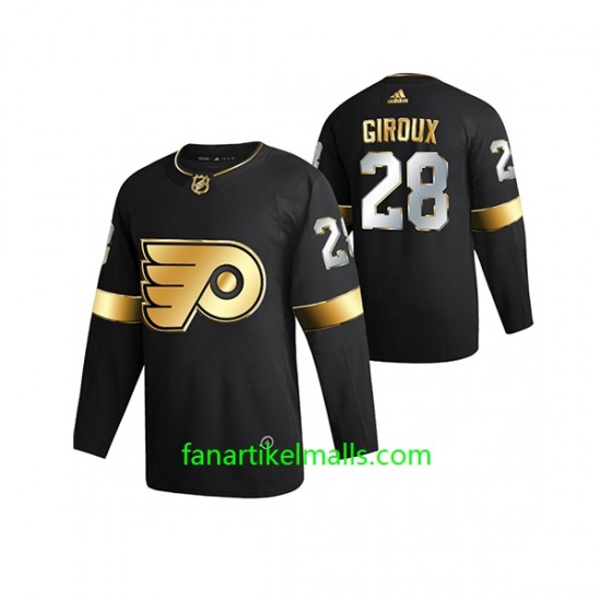 Philadelphia Flyers Trikot Claude Giroux 28 Adidas 2021 Schwarz Golden Edition Authentic