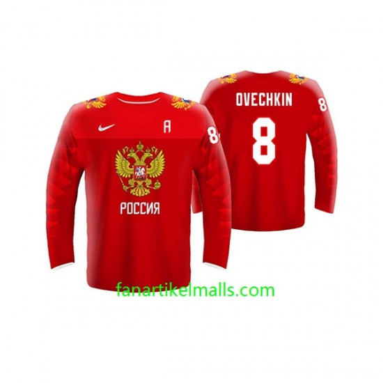Russland Trikot Alexander Ovechkin 8 Nike 2019 IIHF World Championship Rot Authentic