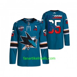 San Jose Sharks Trikot Erik Karlsson 65 Adidas 2022 NHL Global Series Teal Authentic San Jose Sharks Trikot Erik Karlsson 65 Adidas 2022 NHL Global Series Teal Authentic