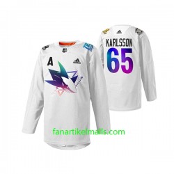 San Jose Sharks Trikot Erik Karlsson 65 Adidas 2022 Pride Night Weiß Authentic San Jose Sharks Trikot Erik Karlsson 65 Adidas 2022 Pride Night Weiß Authentic