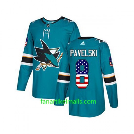 San Jose Sharks Trikot Joe Pavelski 8 Adidas USA Flag Authentic San Jose Sharks Trikot Joe Pavelski 8 Adidas USA Flag Authentic