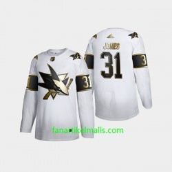 San Jose Sharks Trikot Martin Jones 31 Adidas 2019-20 Weiß Golden Edition Authentic San Jose Sharks Trikot Martin Jones 31 Adidas 2019-20 Weiß Golden Edition Authentic