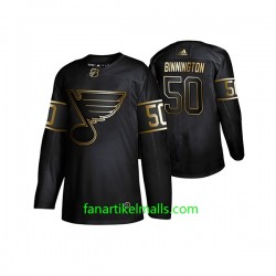 St. Louis Blues Trikot Jordan Binnington 50 Adidas 2019 Schwarz Golden Edition Authentic