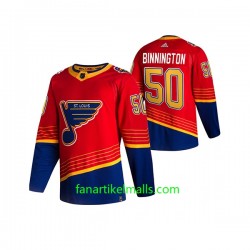 St. Louis Blues Trikot Jordan Binnington 50 Adidas 2021 Reverse Retro Authentic