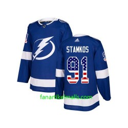 Tampa Bay Lightning Trikot Steven Stamkos 91 Reebok USA Flag Blau Authentic Tampa Bay Lightning Trikot Steven Stamkos 91 Reebok USA Flag Blau Authentic