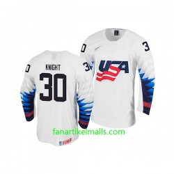 USA Team Trikot Spencer Knight 30 Nike 2019 IIHF World Championship Weiß Authentic USA Team Trikot Spencer Knight 30 Nike 2019 IIHF World Championship Weiß Authentic
