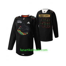 Vancouver Canucks Trikot Elias Pettersson 40 Adidas Black History Month Schwarz Authentic Vancouver Canucks Trikot Elias Pettersson 40 Adidas Black History Month Schwarz Authentic