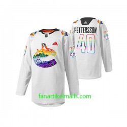 Vancouver Canucks Trikot Elias Pettersson 40 Adidas Pride Night Weiß Authentic Vancouver Canucks Trikot Elias Pettersson 40 Adidas Pride Night Weiß Authentic