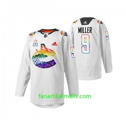 Vancouver Canucks Trikot J. T. Miller 9 Adidas Pride Night Weiß Authentic Vancouver Canucks Trikot J. T. Miller 9 Adidas Pride Night Weiß Authentic