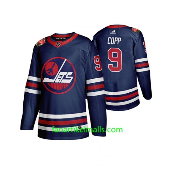 Winnipeg Jets Trikot Andrew Copp 9 Adidas 2019 Heritage Classic Marineblau Authentic