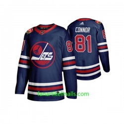 Winnipeg Jets Trikot Kyle Connor 81 Adidas 2019 Heritage Classic Marineblau Authentic