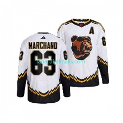 Boston Bruins Trikot Brad Marchand 63 Adidas 2022 Reverse Retro Weiß Authentic Boston Bruins Trikot Brad Marchand 63 Adidas 2022 Reverse Retro Weiß Authentic