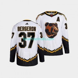 Boston Bruins Trikot Patrice Bergeron 37 Adidas 2022 Reverse Retro Weiß Authentic Boston Bruins Trikot Patrice Bergeron 37 Adidas 2022 Reverse Retro Weiß Authentic