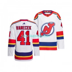 New Jersey Devils Trikot VITEK VANECEK 41 Adidas 2022-23 Reverse Retro Weiß Authentic New Jersey Devils Trikot VITEK VANECEK 41 Adidas 2022-23 Reverse Retro Weiß Authentic