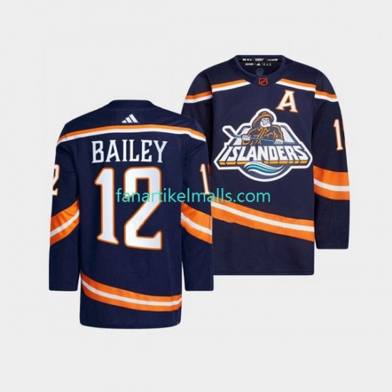 New York Islanders Trikot Josh Bailey 12 Adidas 2022-23 Reverse Retro Marineblau Authentic