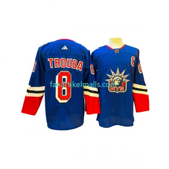 New York Rangers Trikot Jacob Trouba 8 Adidas 2022-23 Reverse Retro Blau Authentic New York Rangers Trikot Jacob Trouba 8 Adidas 2022-23 Reverse Retro Blau Authentic