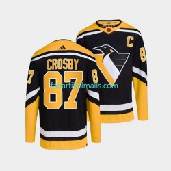Pittsburgh Penguins Trikot Sidney Crosby 87 Adidas 2022-23 Reverse Retro Schwarz Authentic Pittsburgh Penguins Trikot Sidney Crosby 87 Adidas 2022-23 Reverse Retro Schwarz Authentic