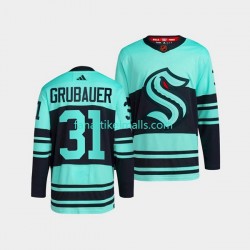 Seattle Kraken Trikot Philipp Grubauer 31 Adidas 2022-23 Reverse Retro Blau Authentic Seattle Kraken Trikot Philipp Grubauer 31 Adidas 2022-23 Reverse Retro Blau Authentic