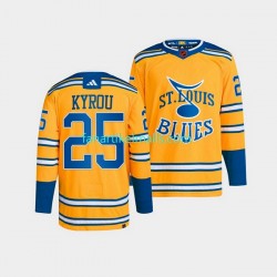 St. Louis Blues Trikot Jordan Kyrou 25 Adidas 2022-23 Reverse Retro Gelb Authentic St. Louis Blues Trikot Jordan Kyrou 25 Adidas 2022-23 Reverse Retro Gelb Authentic
