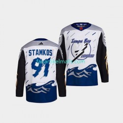 Tampa Bay Lightning Trikot Steven Stamkos 91 Adidas 2022 Reverse Retro Weiß Authentic Tampa Bay Lightning Trikot Steven Stamkos 91 Adidas 2022 Reverse Retro Weiß Authentic