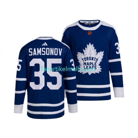 Toronto Maple Leafs Trikot ILYA SAMSONOV 35 Adidas 2022 Reverse Retro Blau Authentic