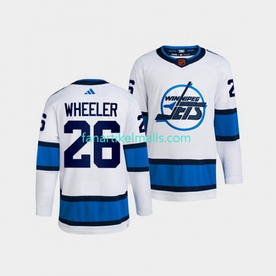 Winnipeg Jets Trikot Blake Wheeler 26 Adidas 2022 Reverse Retro Weiß Authentic